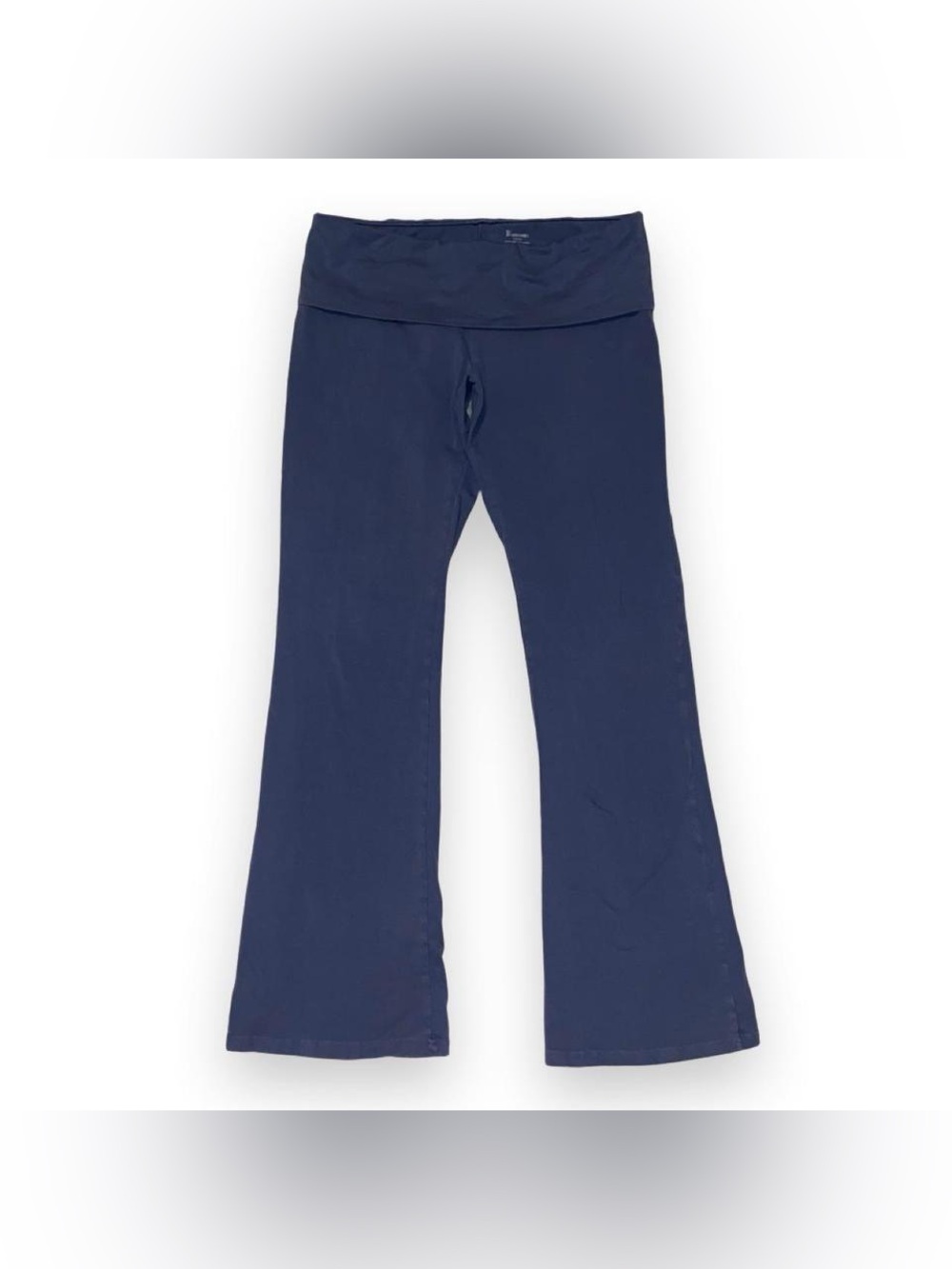 No Boundaries Blue Fold-Over Waist Flare Leggings